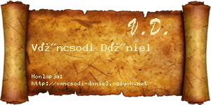 Váncsodi Dániel névjegykártya